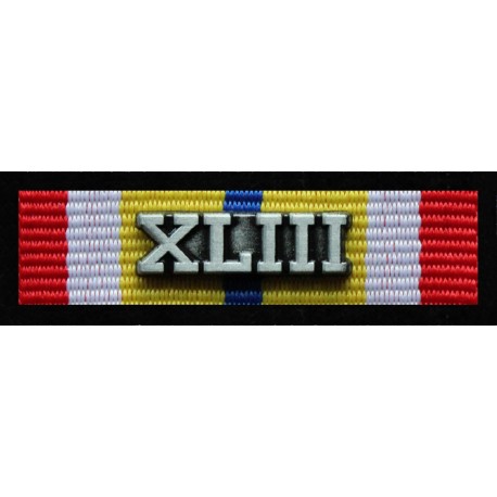 Baretka Medal Pamiątkowy PKW KFOR  XLIII zmiana (nr prod. 34D)